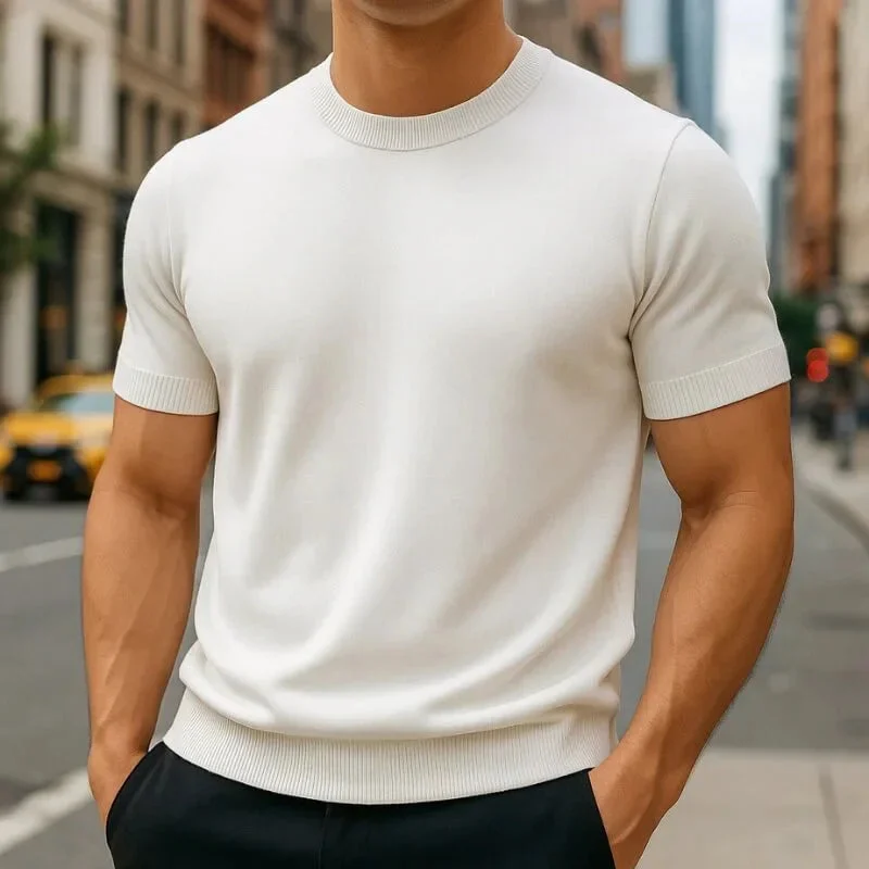 Capri Short-Sleeve Knit Top
