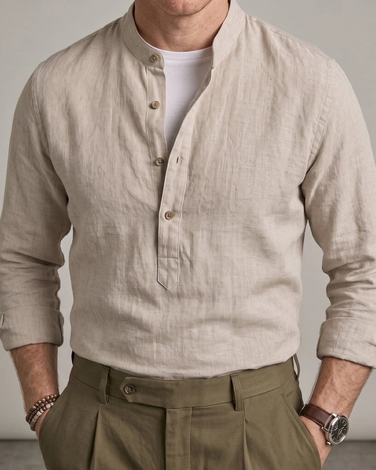 Brighton Stand-Collar Shirt